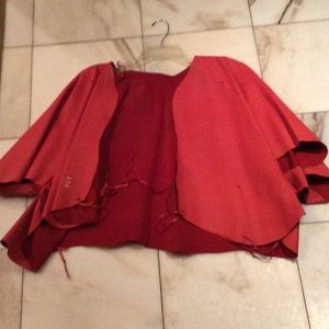 Red leather vintage cape